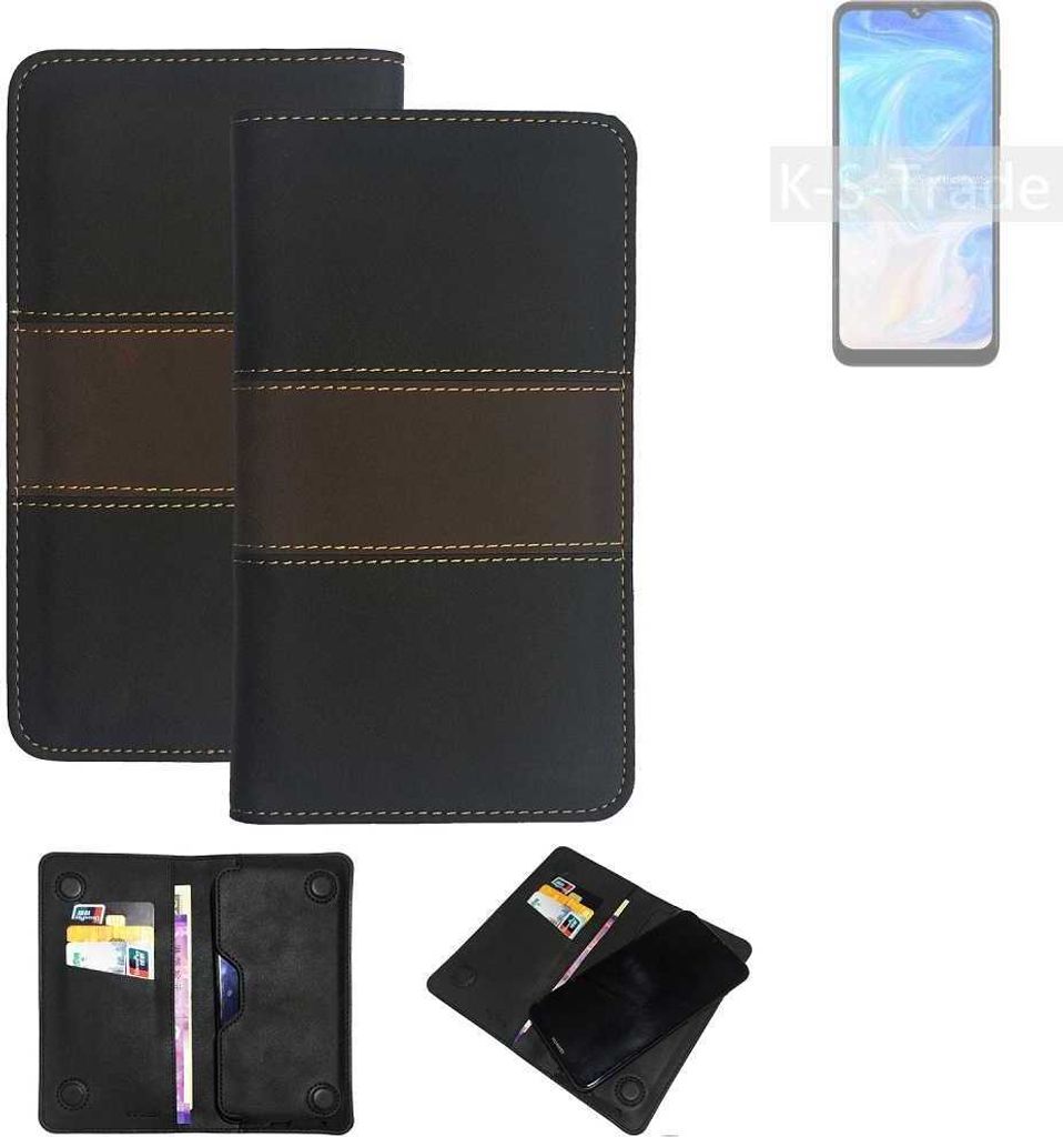 K-S-Trade Hülle Handyhülle kompatibel mit Doogee N40 Pro Schutzhülle Walletcase Bookstyle Tasche Schutz Case Handytasche Wallet Cover Kunstleder