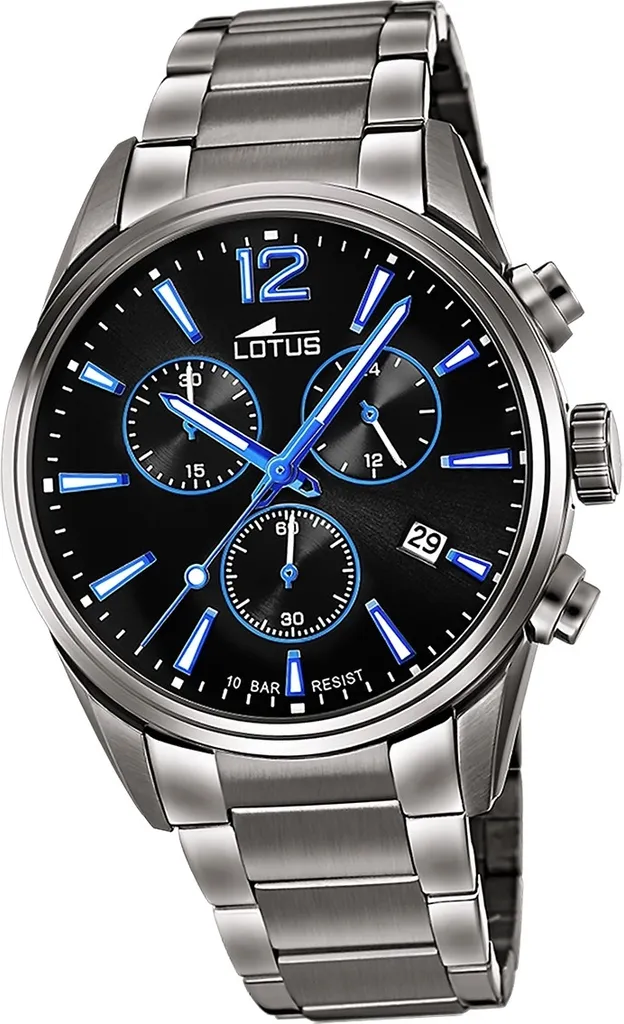 Orologio Grigio Uomo Lotus 18682/6 Acciaio Inox Chrono Lusso