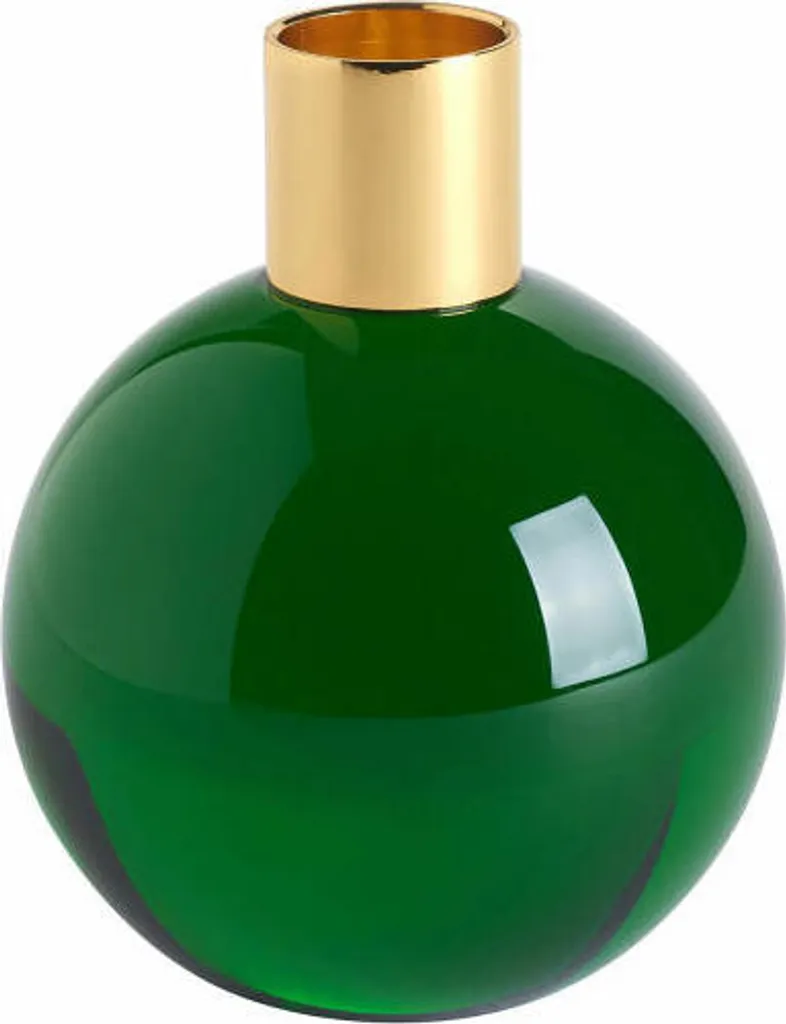 Porte-bougie Boule en Cristal Vert Dioptrics pour Déco de Table Chic