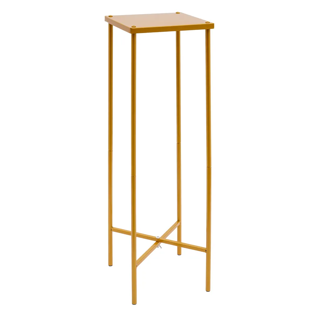 Support de fleurs en or pour décoration de table mariage chic et moderne