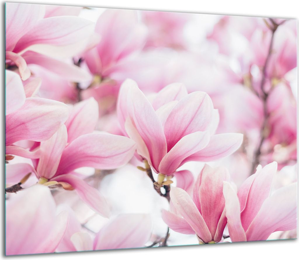 Herdabdeckplatten Glaskeramikkochfeld-Abdeckung Spritzschutz Glas 60x52cm Blumen