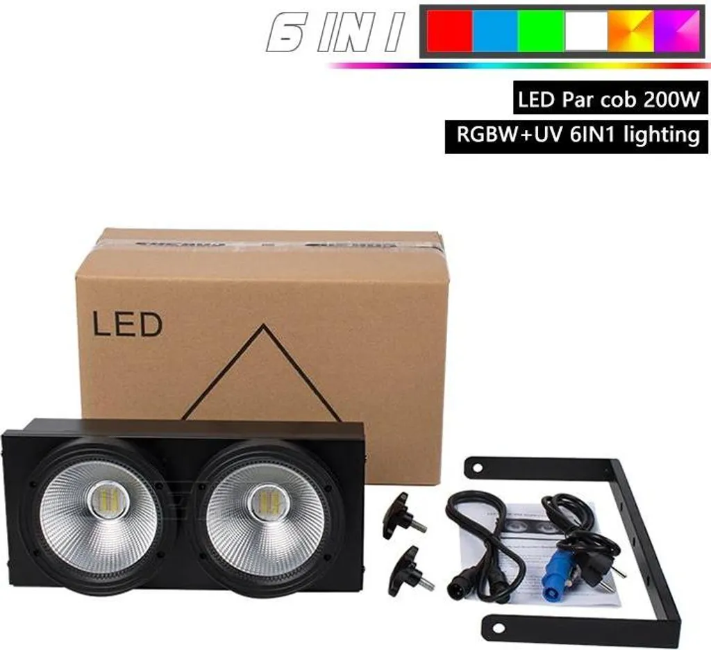 Blinder LED RGBWAUV 6in1 200W Projecteur Multicolore Haute Luminosité EU - 2