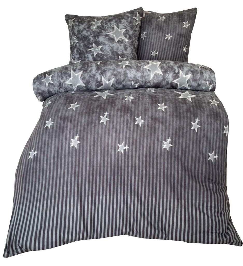 Thermofleece Mikrofaser Bettwäsche Set 155x220 cm, 80x80 cm Produktbild 