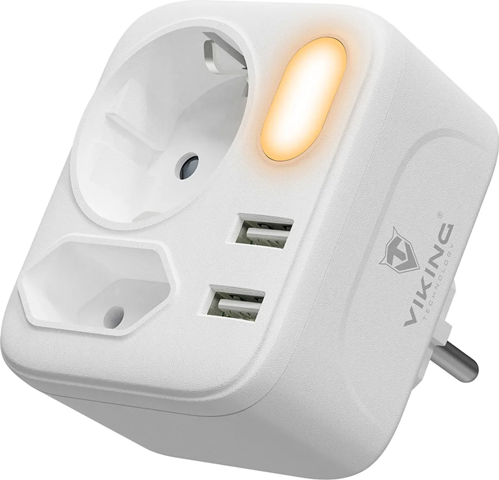 Presa Multipla Viking AC22 con USB e Luce LED 3500W | Offerta