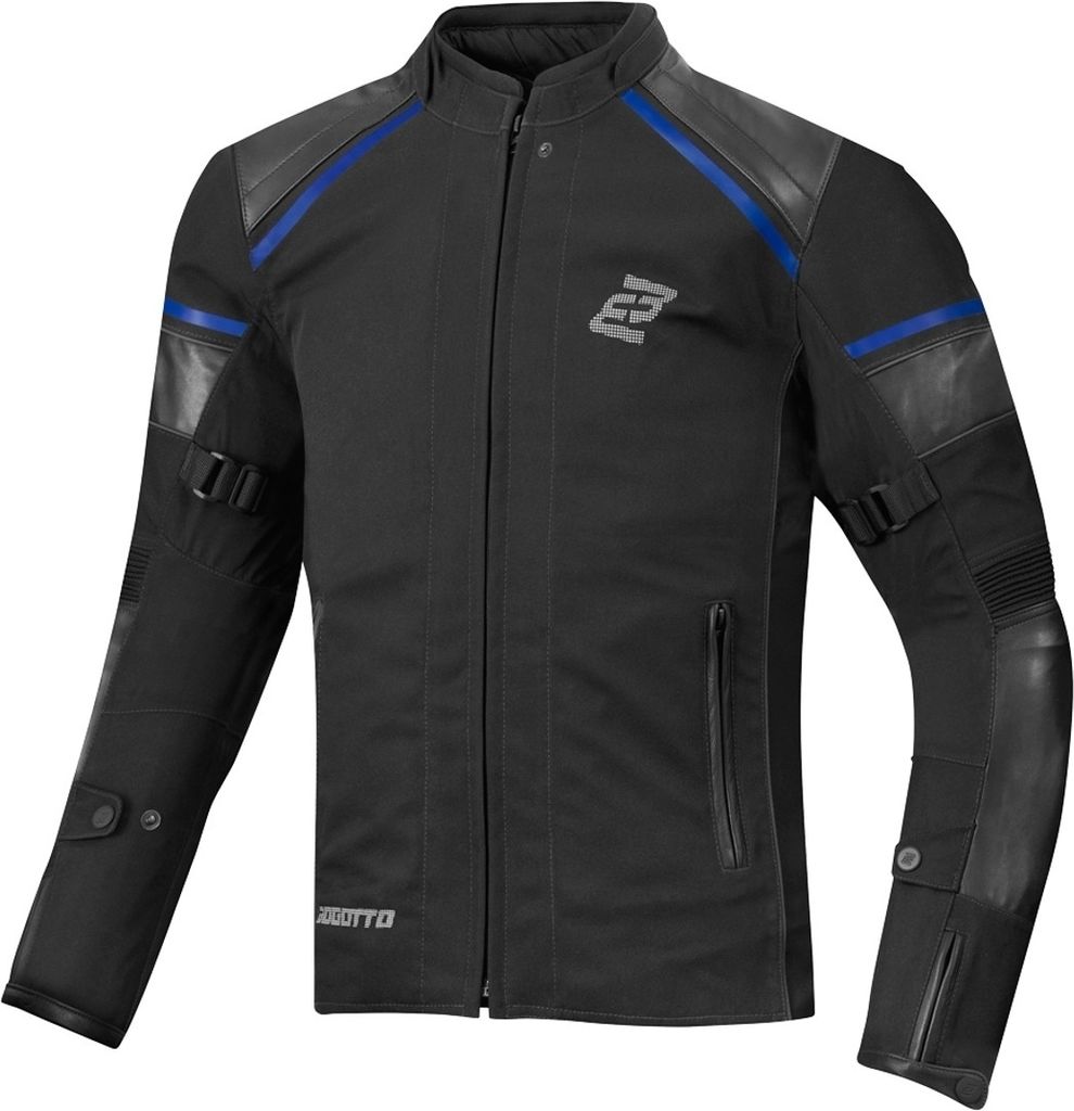 Bogotto Blizzard-X wasserdichte Motorrad Textiljacke, schwarz/blau, XS