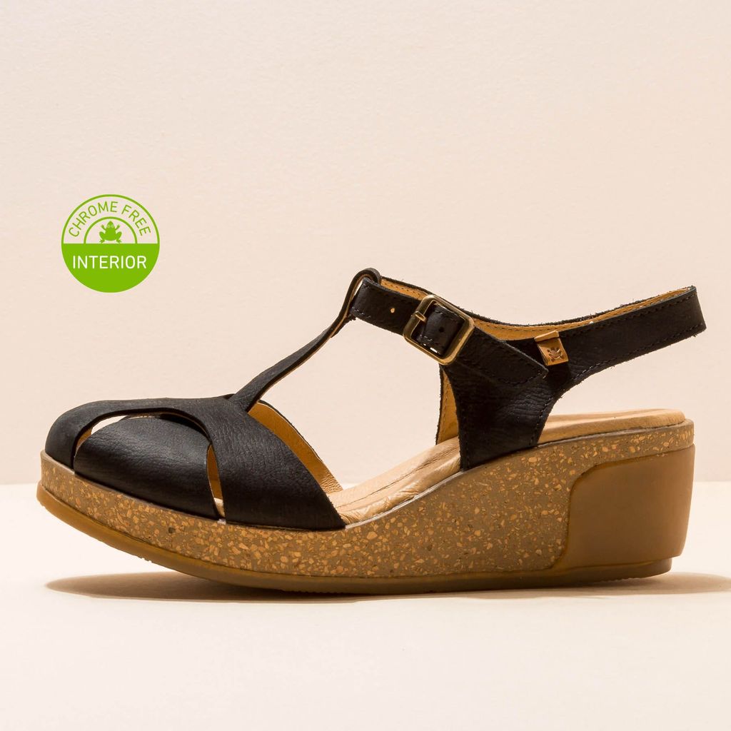 El naturalista Sandalen N5029 PLEASANT BLACK / LEAVES Farbe Black