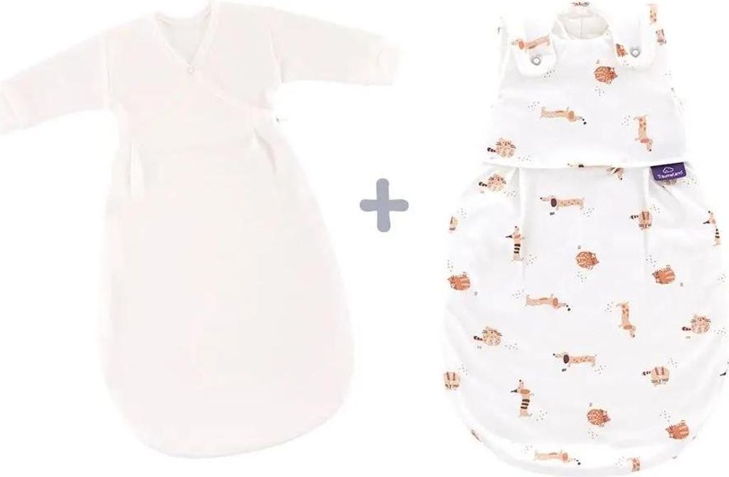 Träumeland Babyschlafsack LIEBMICH 3tlg. Set cats&dogs, Größe 56/62