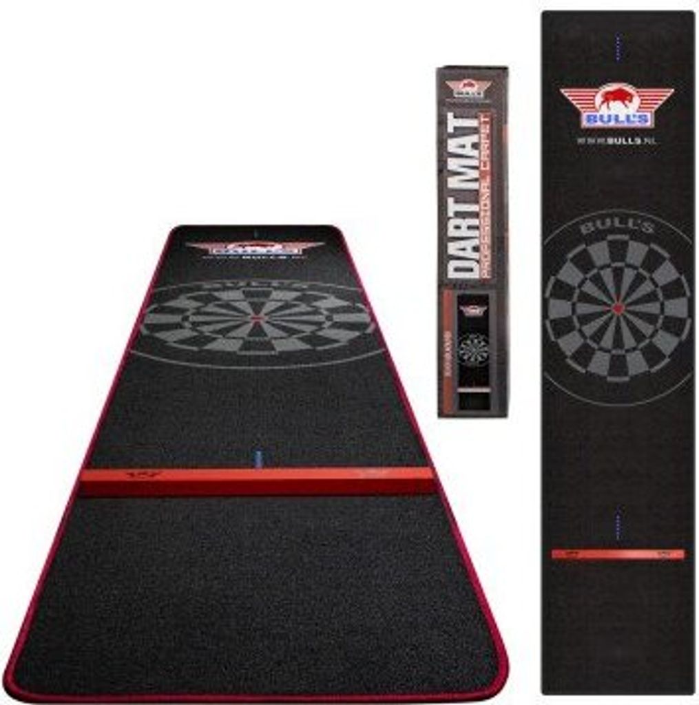 Bulls Carpet Dartmatte Black Red 300x65 cm + Oche