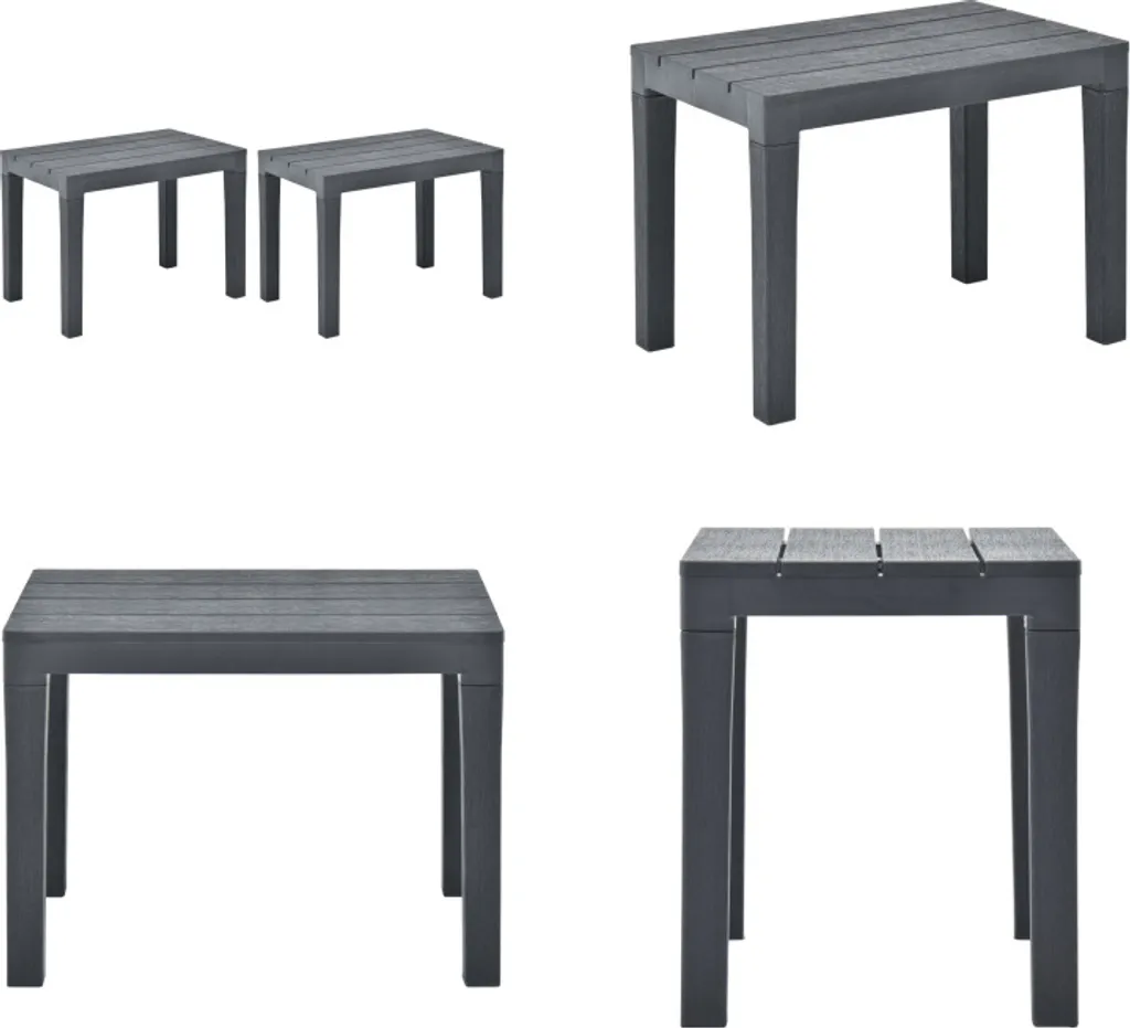 Occasione Panche Giardino vidaXL Antracite | Set 2 Pezzi in Offerta