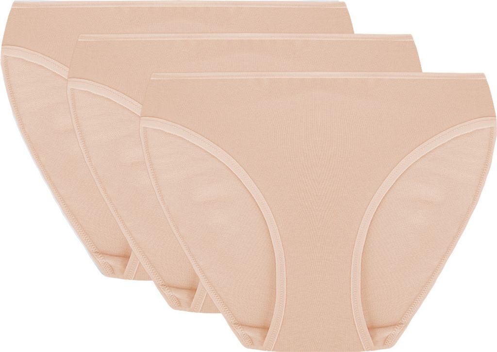 Vivisence 4002 dame slip unterhose normaler bund glatt , beige, xxl