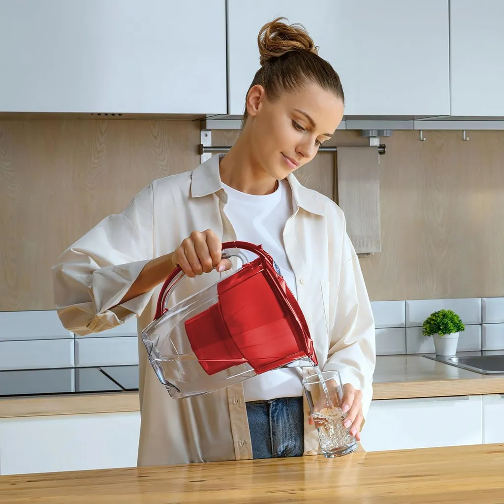 Filtre à eau Amethyst de 2,8 litres coloris rouge pour la cuisine