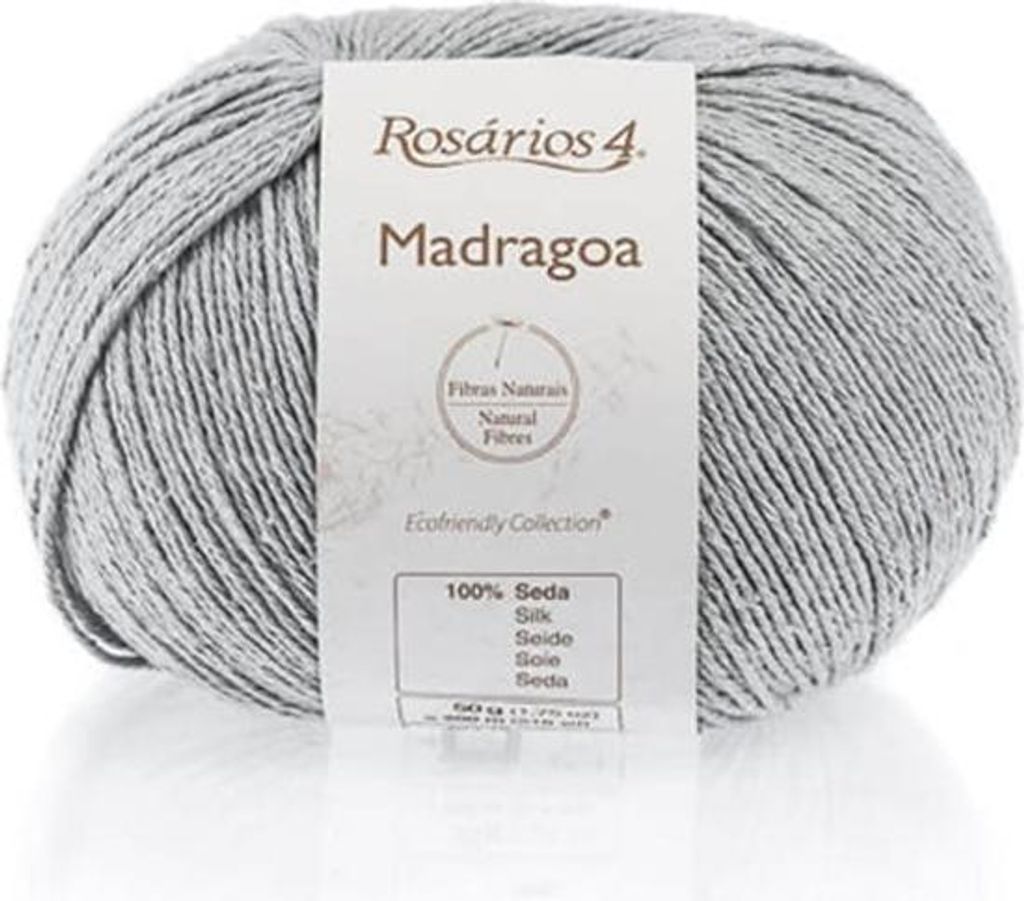 Rosarios 4 Madragoa Seidengarn Grautöne 50g – & Ideal für Sommerprojekte