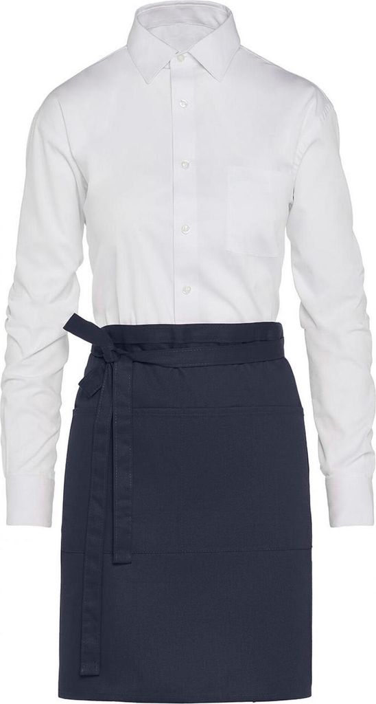 SG Accessories JG14P | BRUSSELS - Short Bistro Apron with Pocket 78x52 cm - Farbe: Navy - Größe: One Size