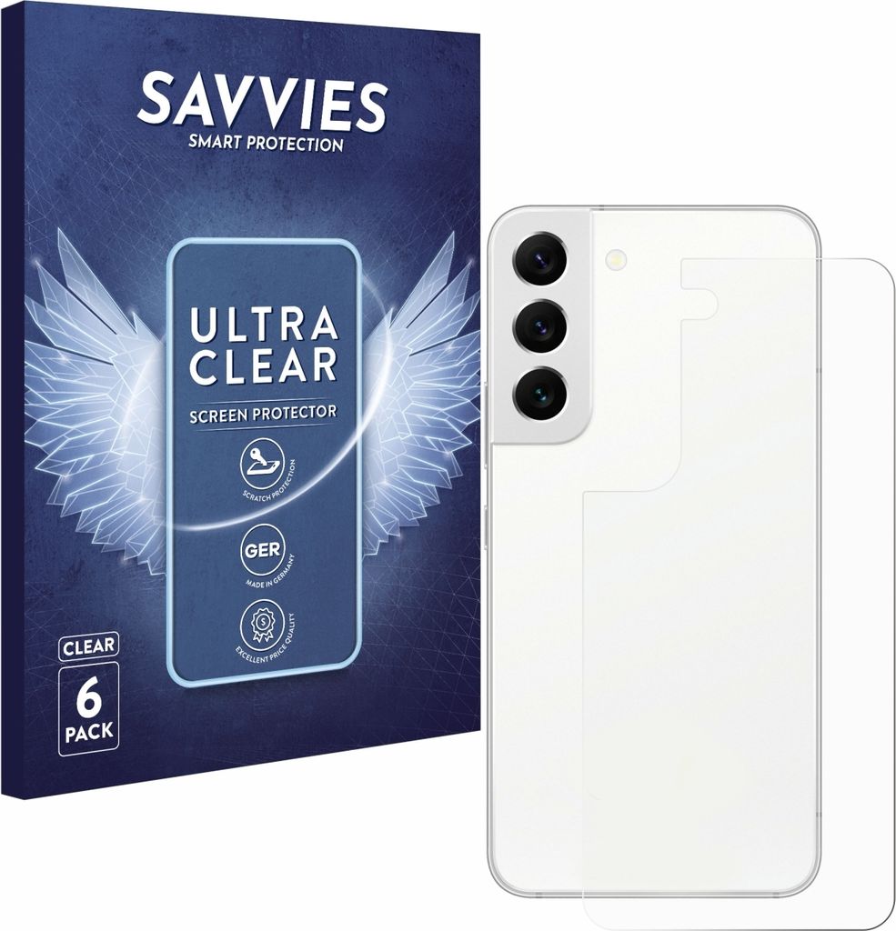 6x Für Samsung Galaxy S22 5G (Rückseite) Schutzfolie Produktbild 