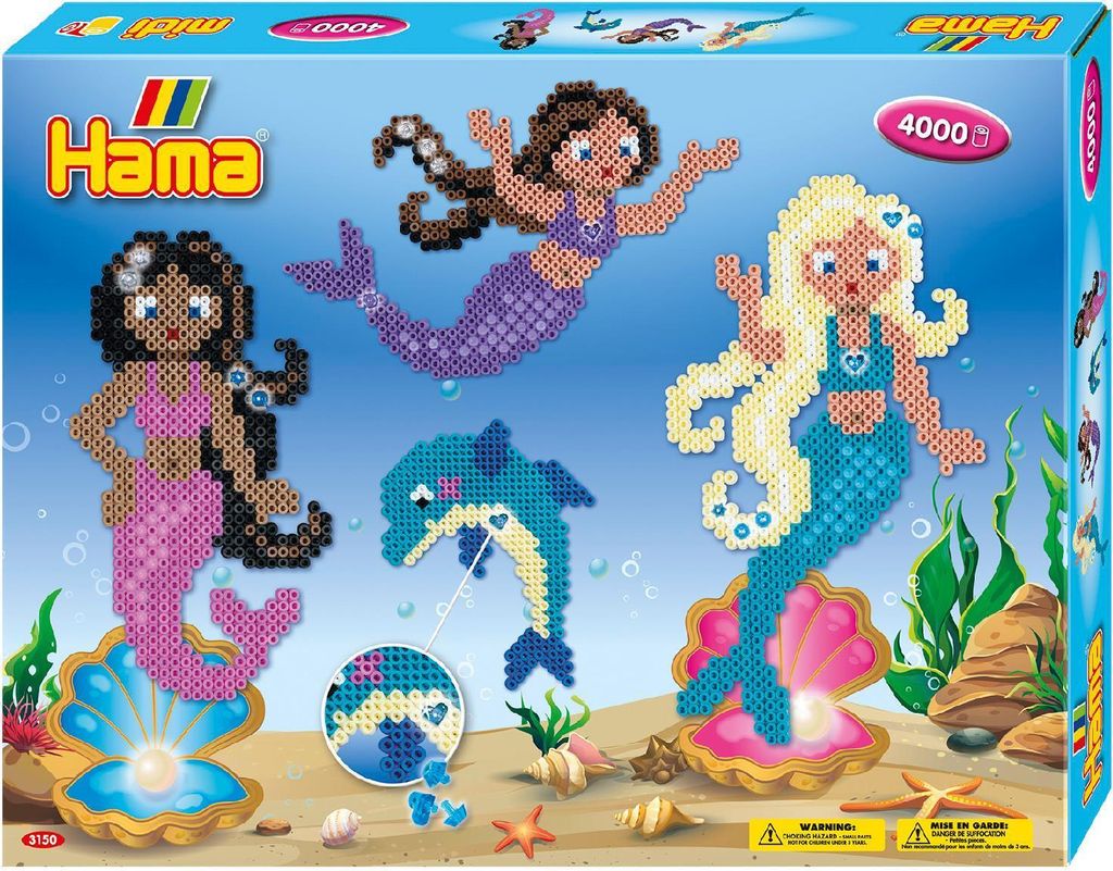 Hama Bügelperlen midi "Meerjungfrauen" Geschenkpackung 4.000 Bügelperlen