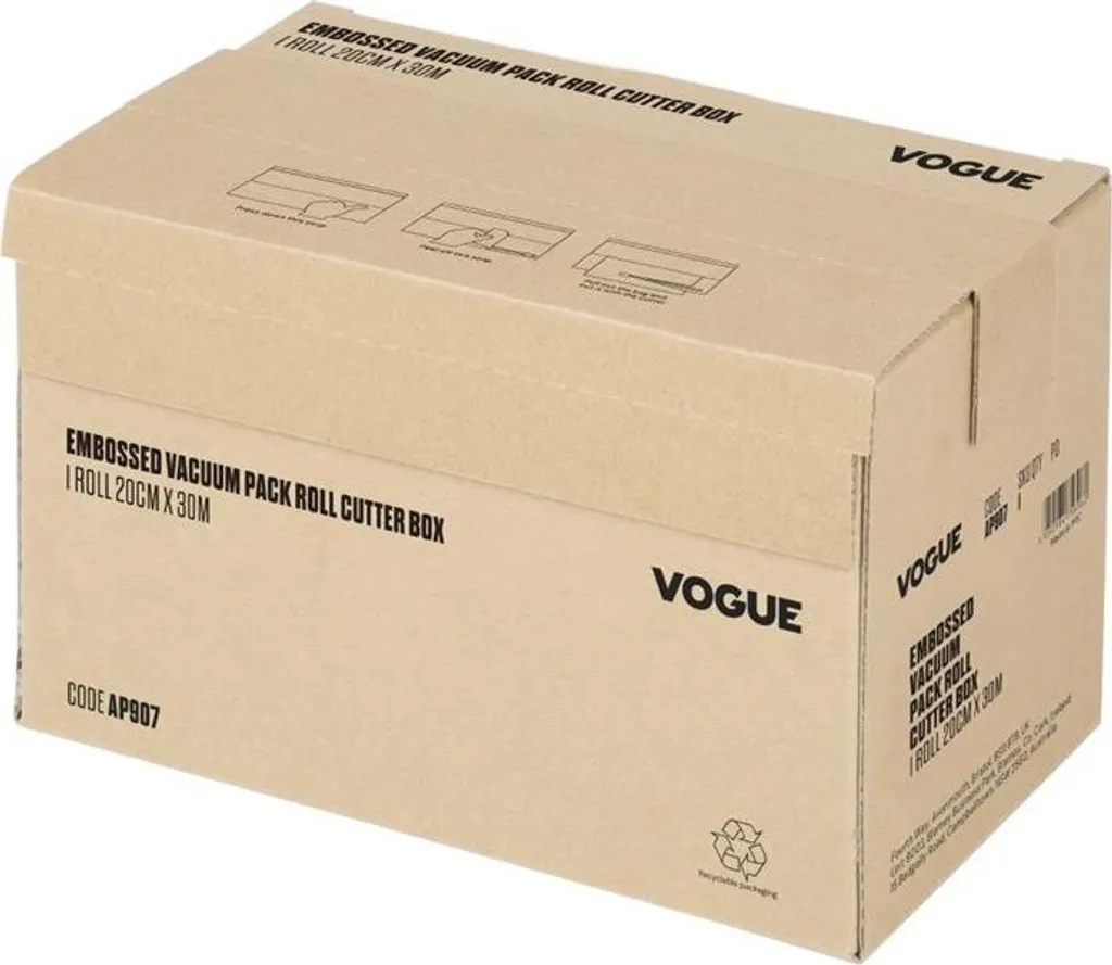 Sacs de mise sous vide en rouleau 20cm Vogue pour machine sous vide