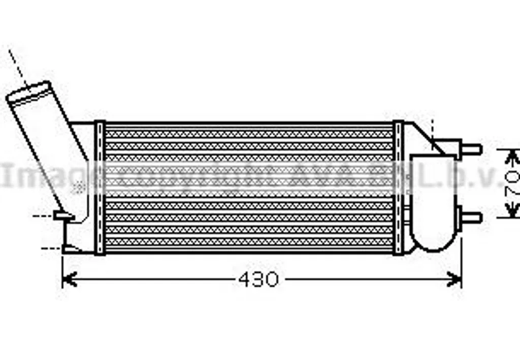 Intercooler AVA PEA4335 OE 0384K5 pour Citroën C4 et Peugeot 307 308