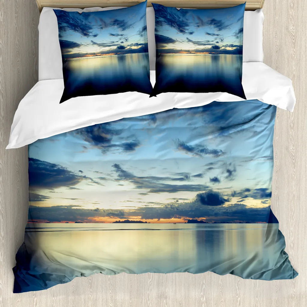 Set Copripiumino Tropicale Blu ABAKUHAUS: Design Laguna 155x220