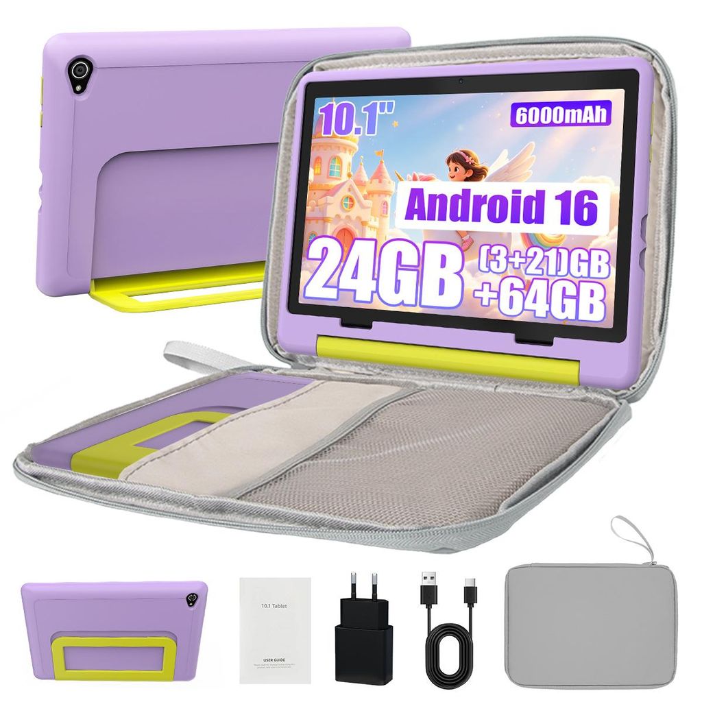 JENBIZZ Kinder Tablet, 10 cali, 24 GB RAM, 64 GB pamięci Zdjęcie produktu 