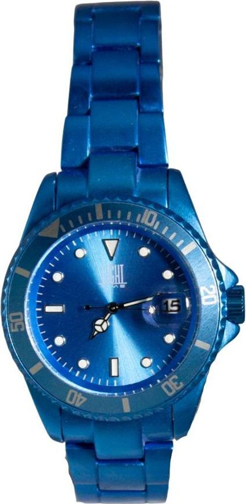 Light Time Armbanduhr Quarz Damen Herren Datum Aluminium Blau L125BLU