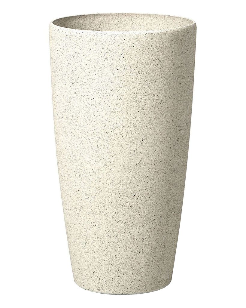 BELIANI Blumenkübel Beige 31 x 31 x 58 cm mit schlanker Produktbild 