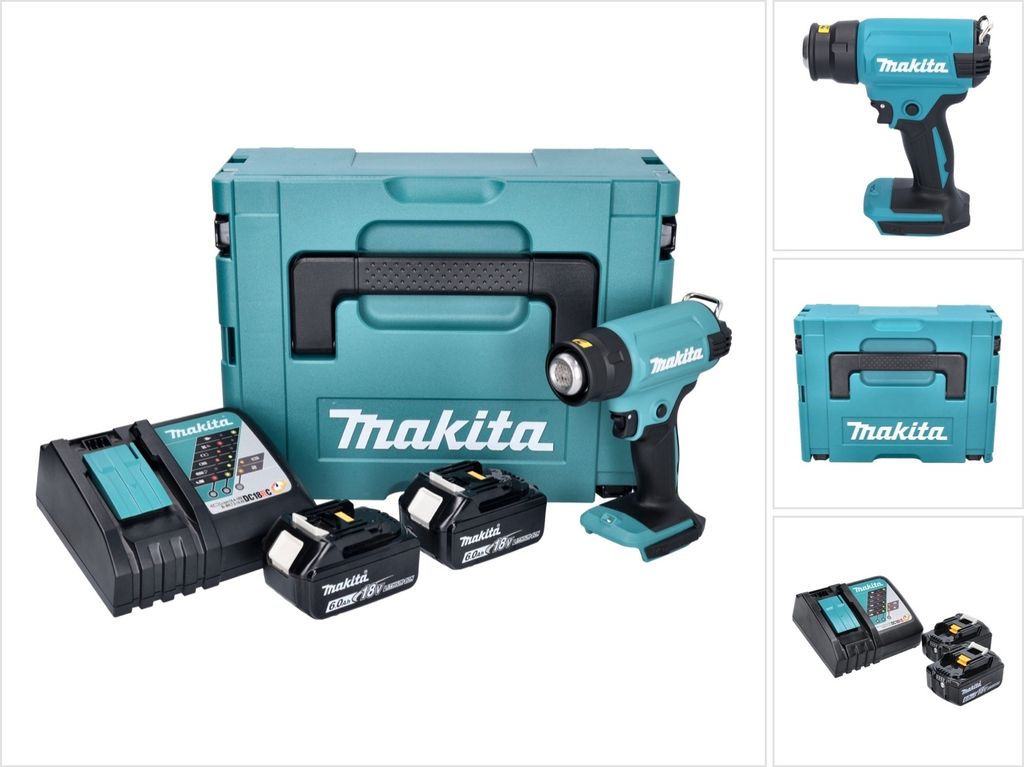 Pistola ad aria calda a batteria Makita DHG 180 RGJ 550°C Immagine del prodotto 