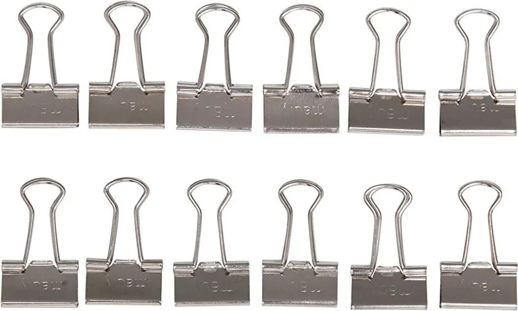 MAUL Pince à ressort mauly® 15 mm en acier argenté - Lot de 12 pièces