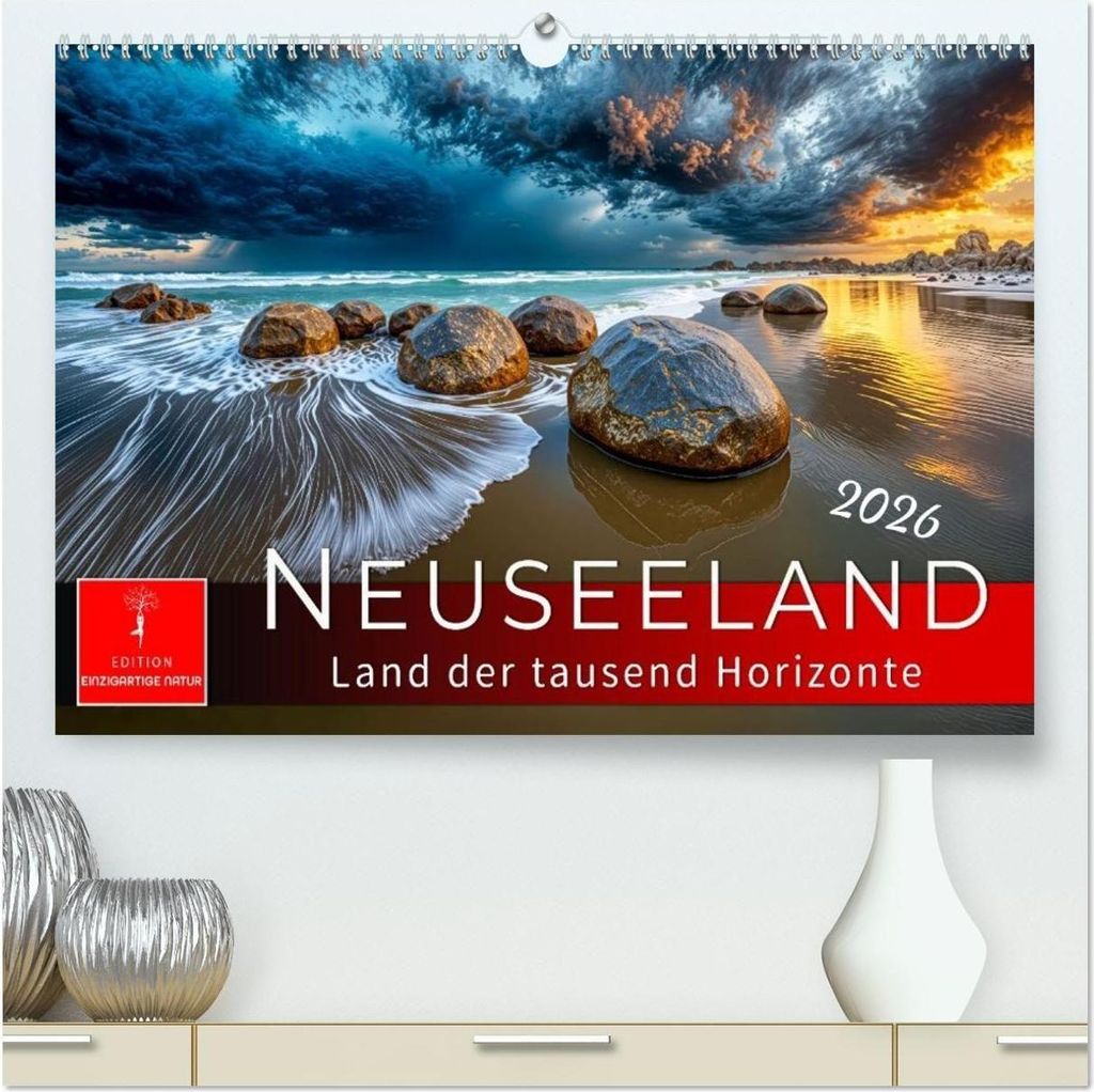 Neuseeland - Land der tausend Horizonte (hochwertiger Premium Wandkalender 2026 DIN A2 quer), Kunstdruck in Hochglanz