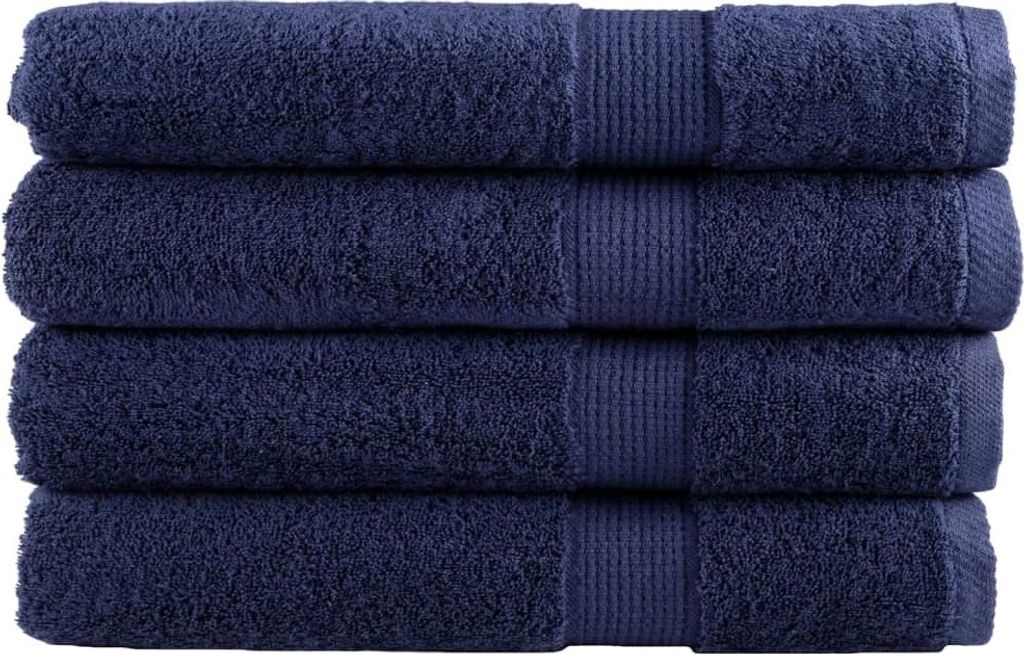Premium Saunatücher SOLUND 4 Stk. Marineblau 80x200 cm 600 g/m²