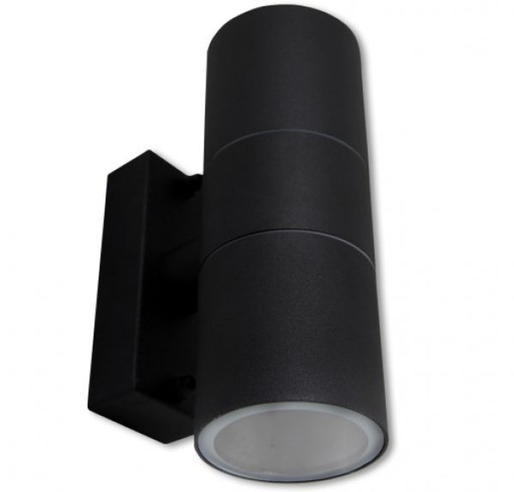 LED Wandleuchte doppelt rund - GU10 Fassung - IP44 - Produktbild 