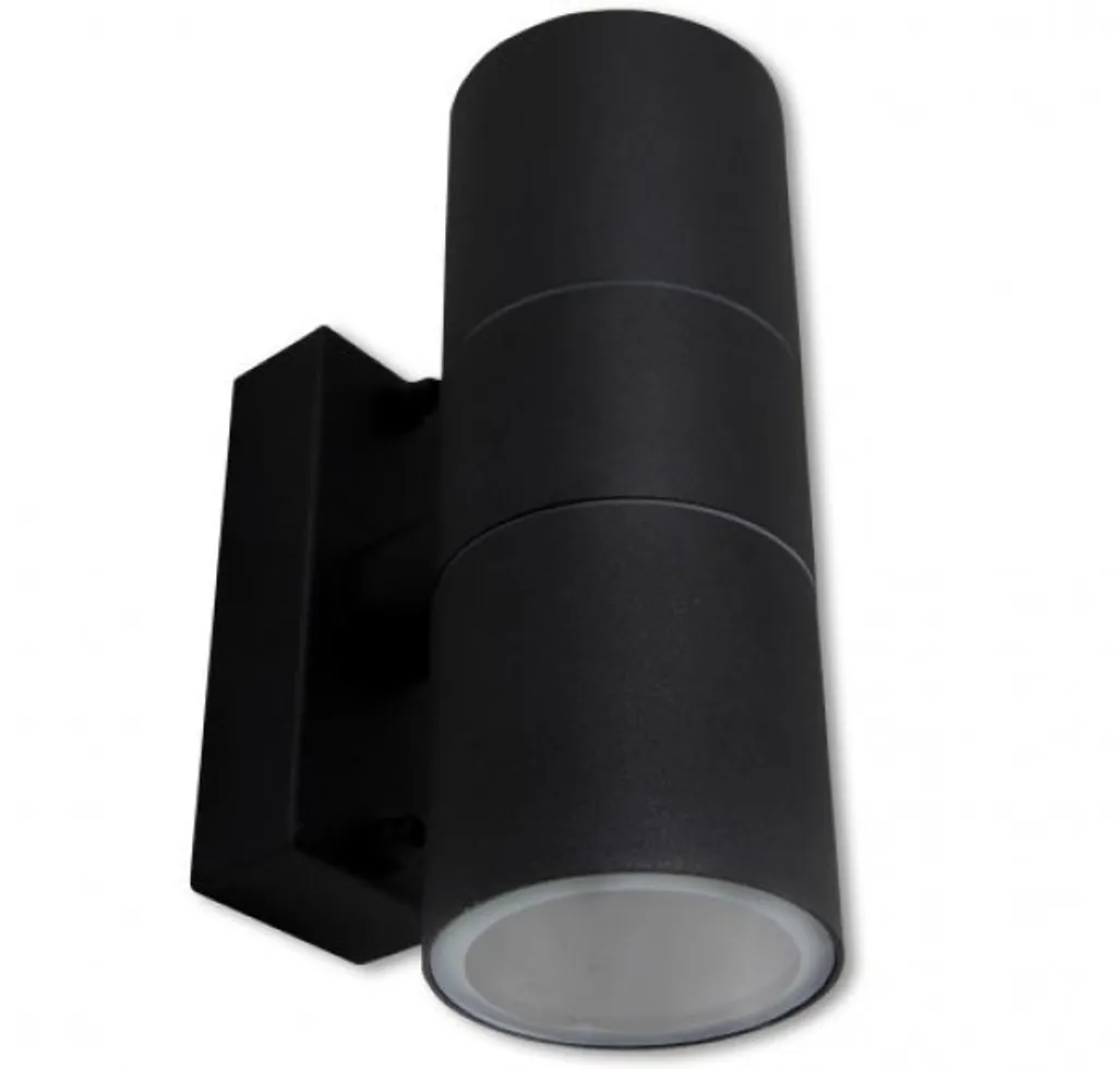 Braytron LED applique da esterno cilindro antracite 2 XGU10 UP&Down applique da esterno moderno IP44 facciata parete rotonda presa GU10 SENZA LUMINAIRE