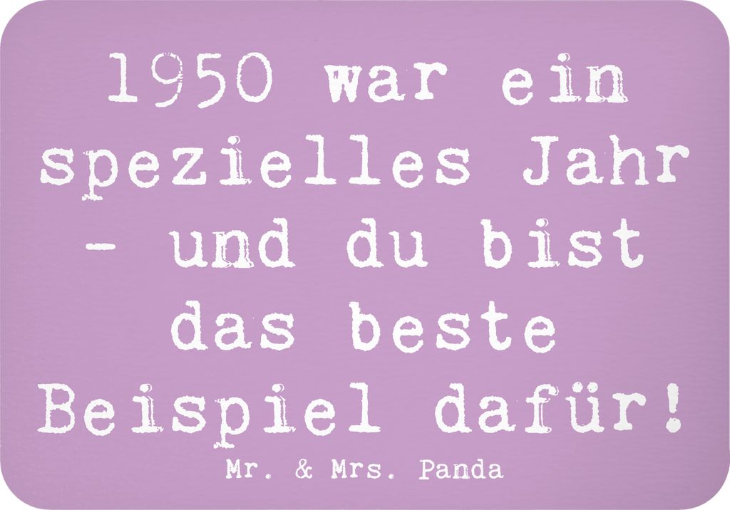 Mr. & Mrs. Panda magnet Spruch 1950 Geburtstag - Lavendeltraum - Geschenk, whiteboardmagnet, haftmagnet, Feier, Happy Birthday, zettelhalter, beson...