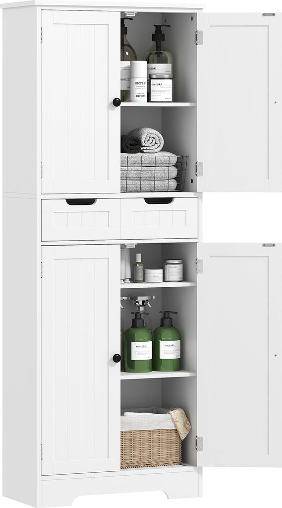 HOMCOM Meuble de salle de bain, meuble de rangement avec Image du produit 