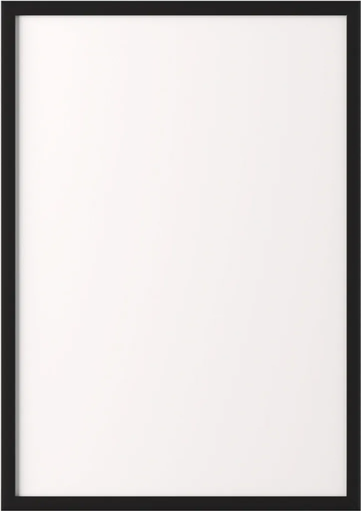 Grand Cadre Mural en Aluminium Noir 60x80 cm pour Affiche et Photo