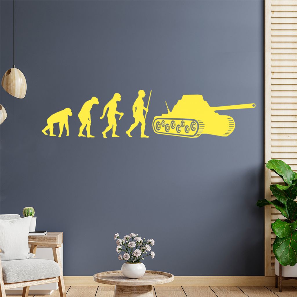 Panzer Krieg Evolution Wandtattoo Wandaufkleber Wall Sticker - Dekoration, Küche, Wohnzimmer, Schlafzimmer, Badezimmer