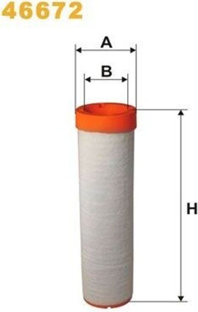 WIX FILTERS 46672 Sekundärluftfilter 001020940 0000805188 0180010 für FIAT 66 94 für ZETOR Major für STEYR KOMPAKT für SAME DORADO für NEW HO...