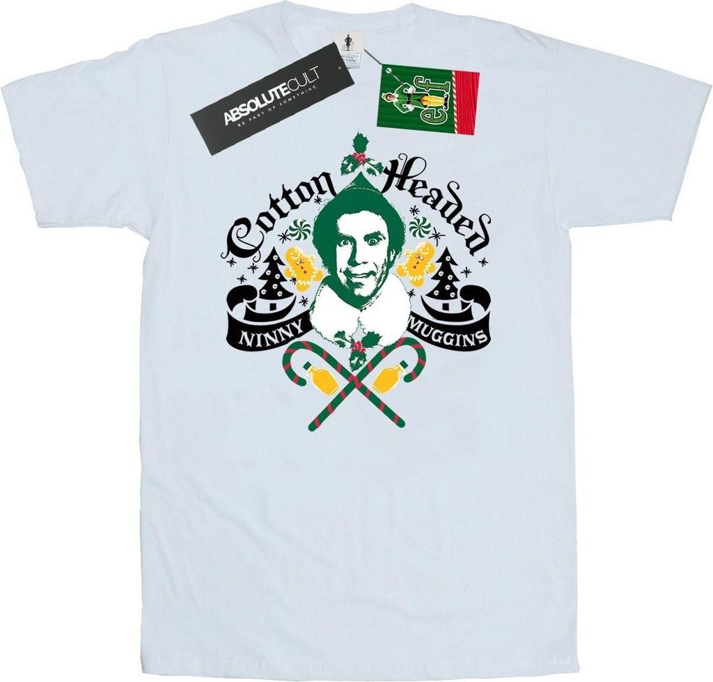 Elf - "Baumwolle Headed Ninny Muggins" T-Shirt für Herren BI23863 (XXL) (Weiß)