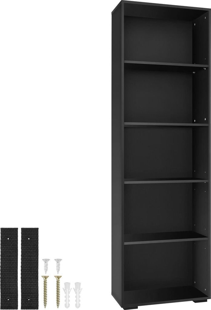 Bibliothèque Lexi 5 étagères - noir Image du produit 