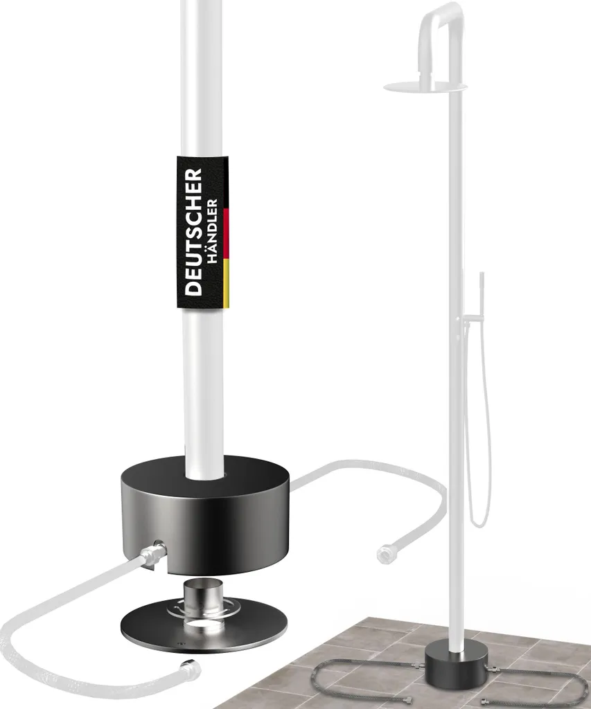 Rosone Ricambio Doccia LAWA Nero Inox 304 | Montaggio Facile