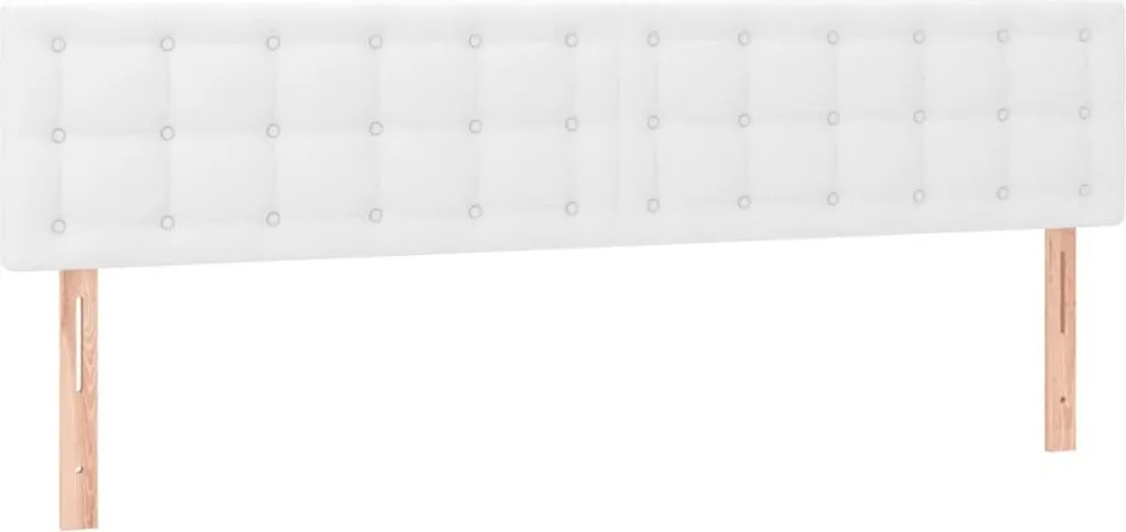 SYFAX™ Testiera 2 pz Bianca 90x5x78/88 cm in Pelle finta