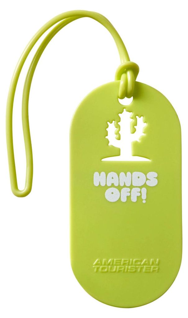 American Tourister Anhänger Reisezubehör Luggage Tag 2x Fun Hands Off hellgrün