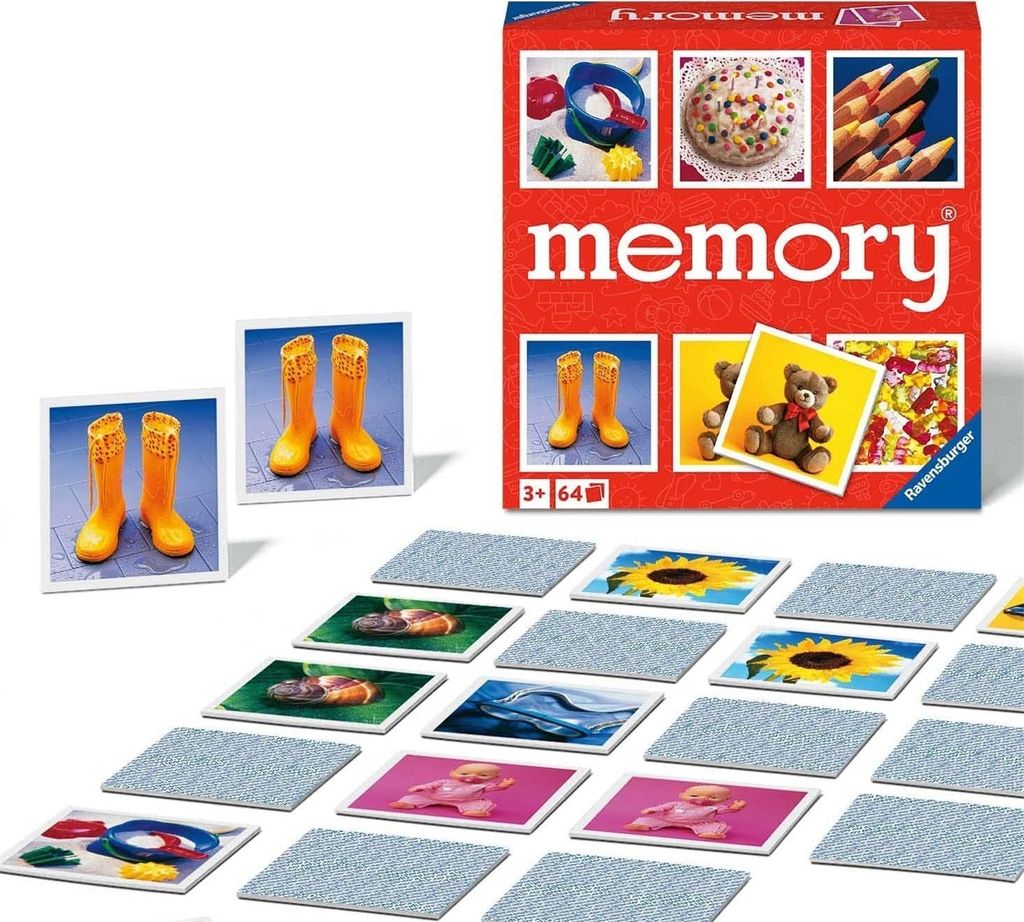 Ravensburger Spiele - 20880 - Junior memory , der Spieleklassiker für die ganze Familie, Merkspiel für 2-8 Spieler ab 3