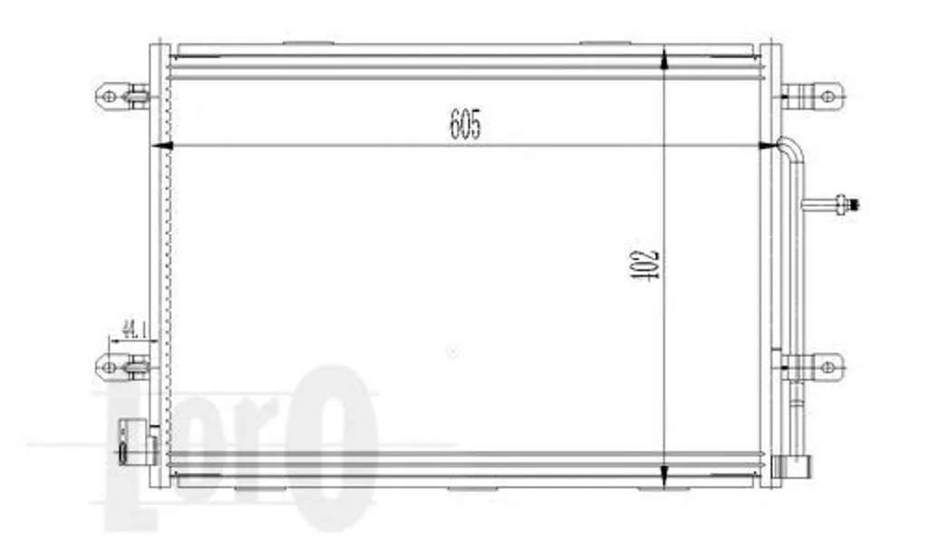 Radiateur de clim pour Audi A4 B6 B7 et Seat Exeo - Remplacement OE