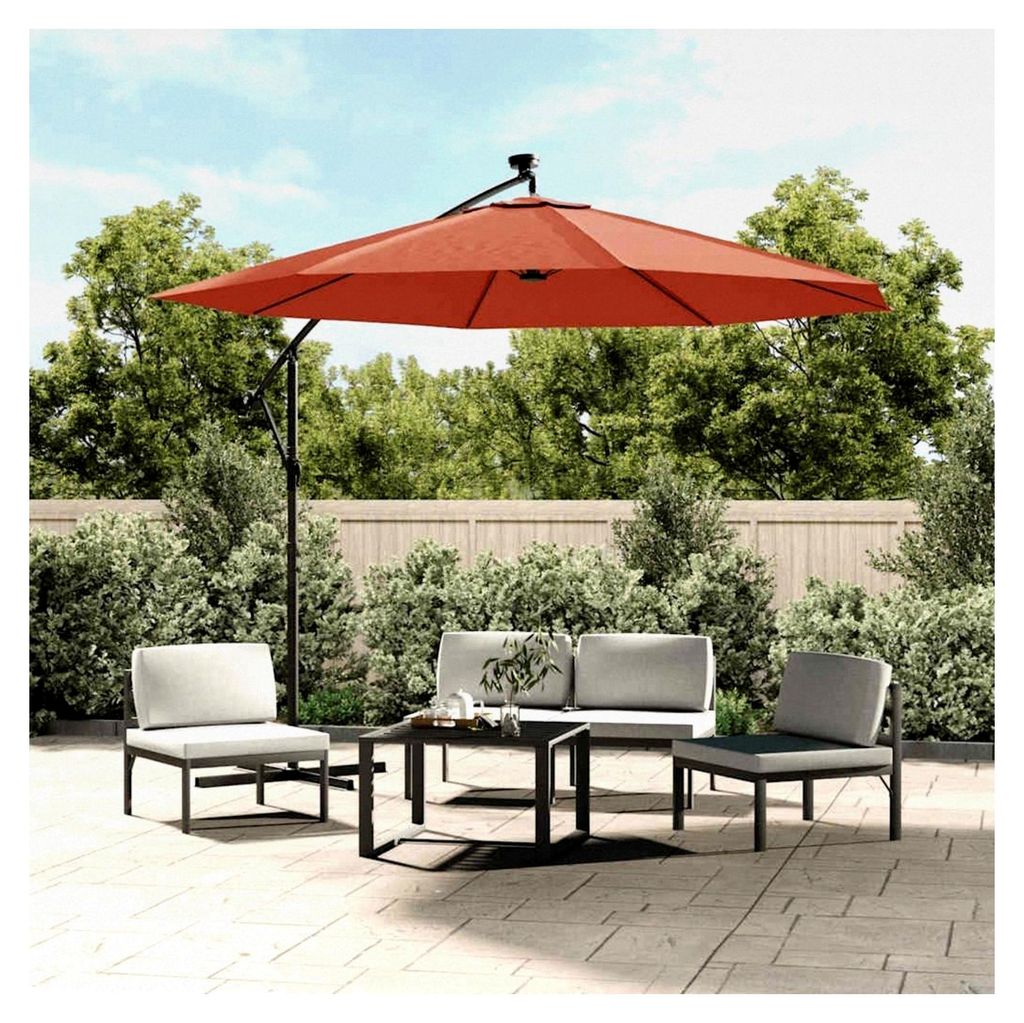 Ersatzbezug für Ampelschirm Terracotta-Rot 350 cm für Garten und Terrasse
