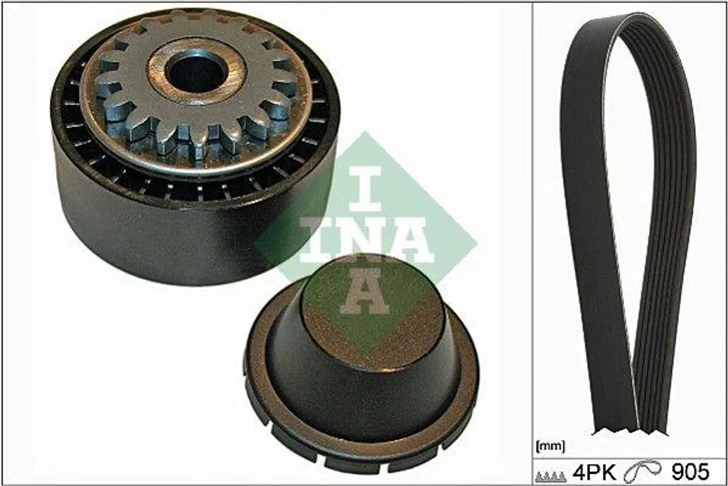 Kit Courroie Accessoires INA 529 0174 10 pour Clio et Logan OE 7701477538