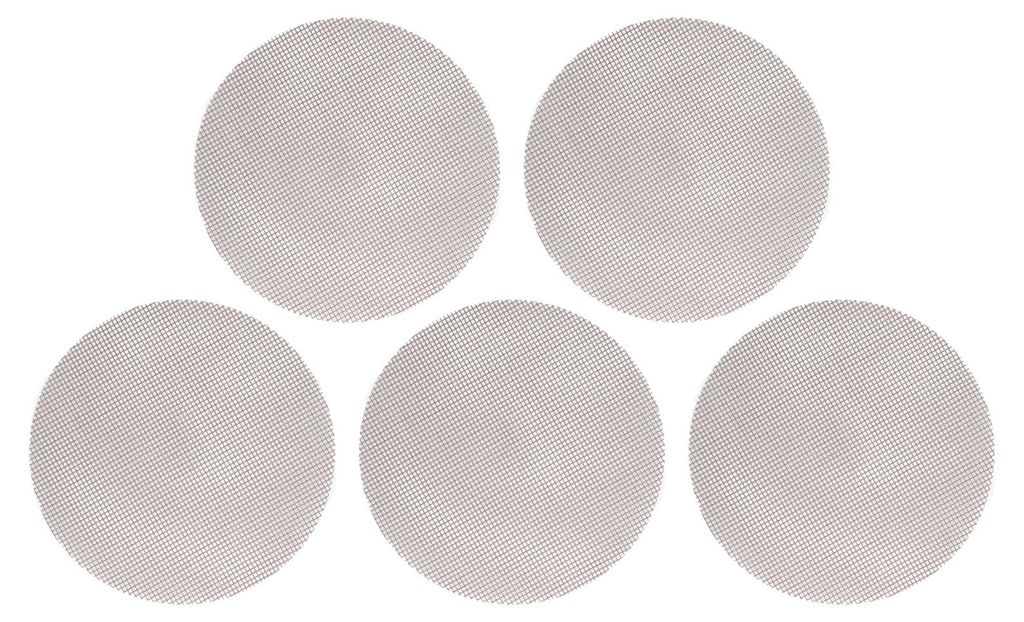 5 Stück hochtemperaturbeständige runde Grillmatte, wiederverwendbar, antihaftbeschichtet, für Grill, Pizza, 36 cm Durchmesser, braun