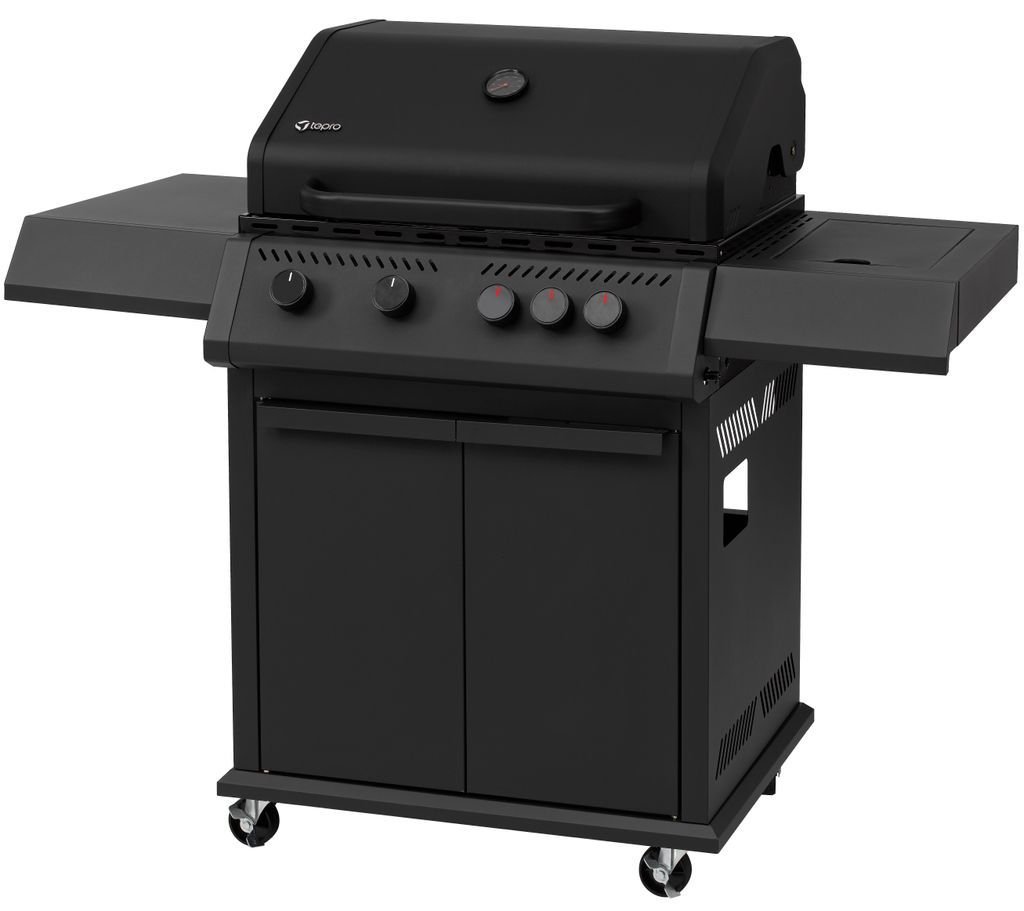 tepro 4+1 Brenner Gasgrill Riverbank – 4 Brenner Gasgrill mit Infrarot Keramik Seitenbrenner
