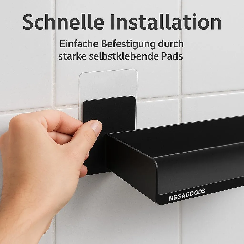 Serviteur de douche d'angle mural autocollant 2 unités pour salle de bain