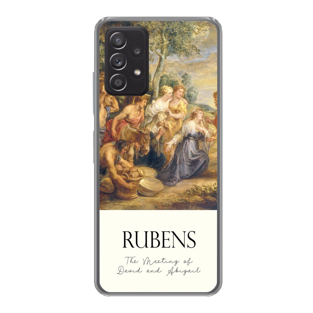 MuchoWow Handyhülle Schutzhülle Hülle für Samsung Galaxy A53 5G Rubens - Kunst - Die Begegnung von David und Abigail Silikon Softcase Handy H...