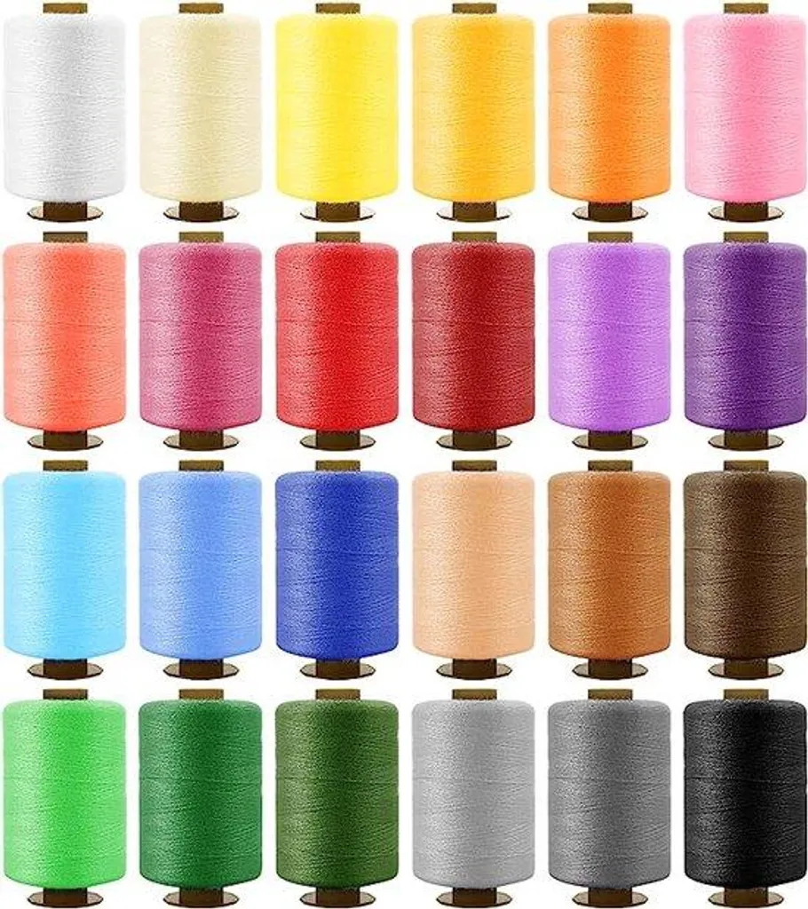 Assortiment couture 24 bobines : fil polyester haute résistance